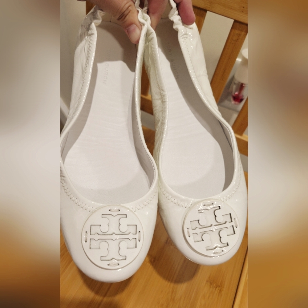 Tory Burch Minnie Travel Ballet (White)